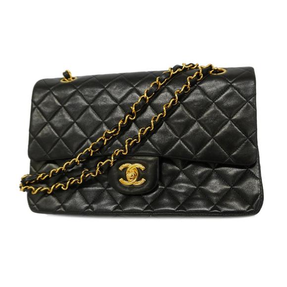 Chanel Shoulder Matelasse W Flap W Chain Black - Picture 1 of 16